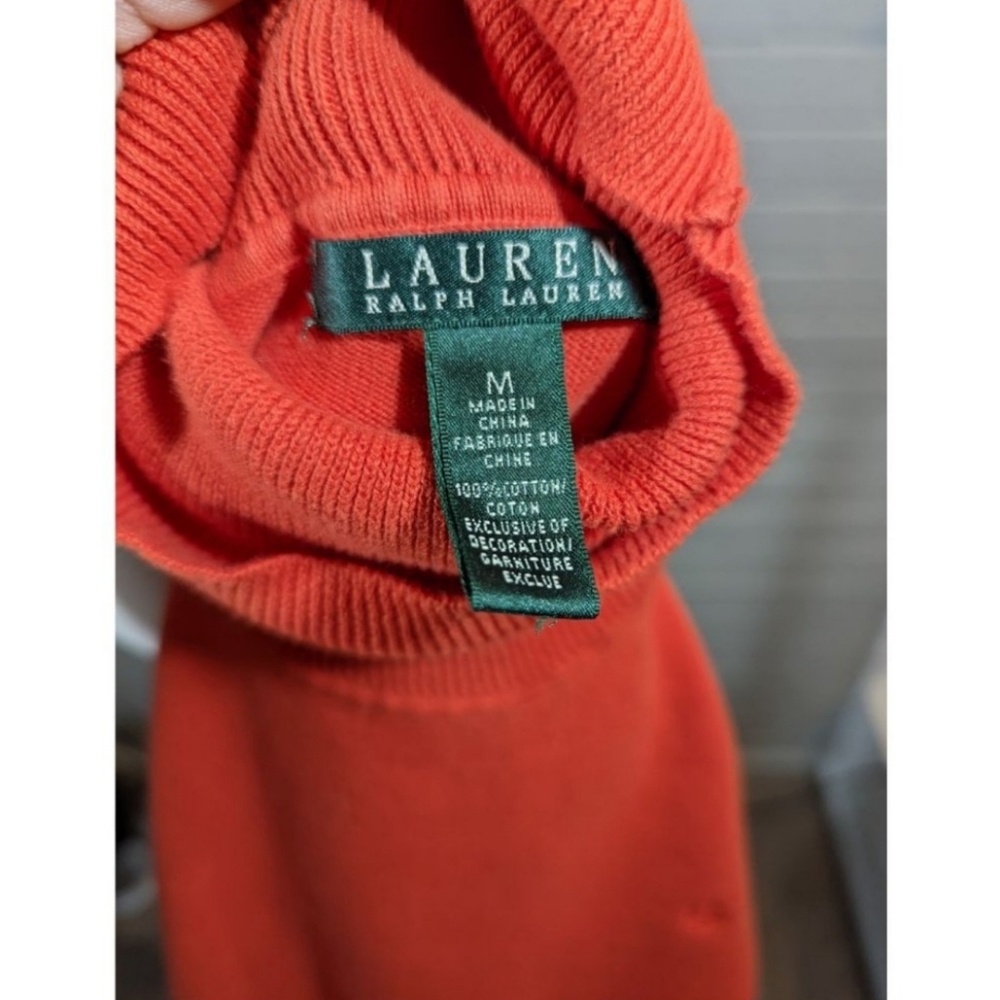 🧡🍊RALPH LAUREN Orange Turtleneck - Picture 6 of 7